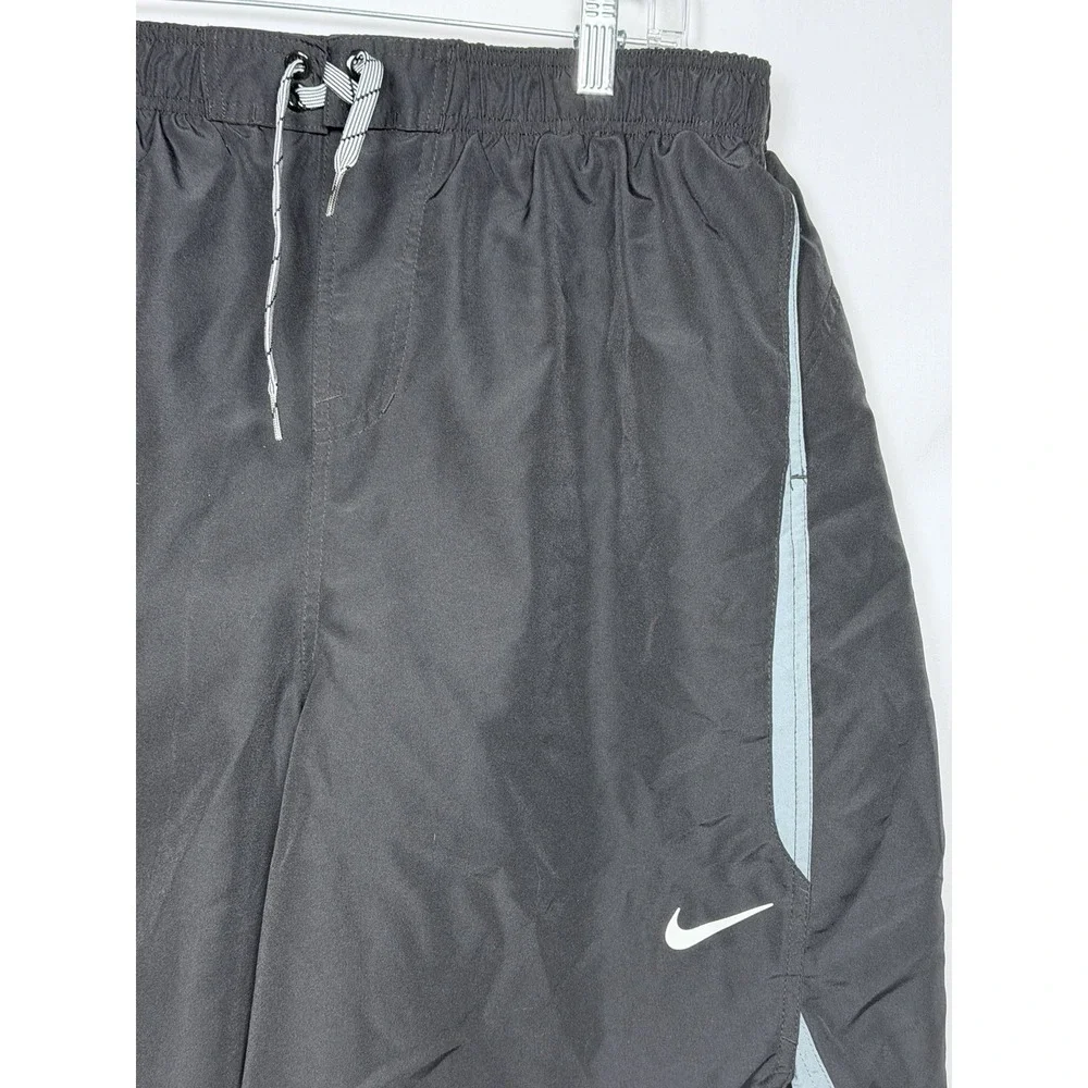 Nike XXL Black Gray Swim Trunks Board Shorts Drawstring‎ Pockets Lined